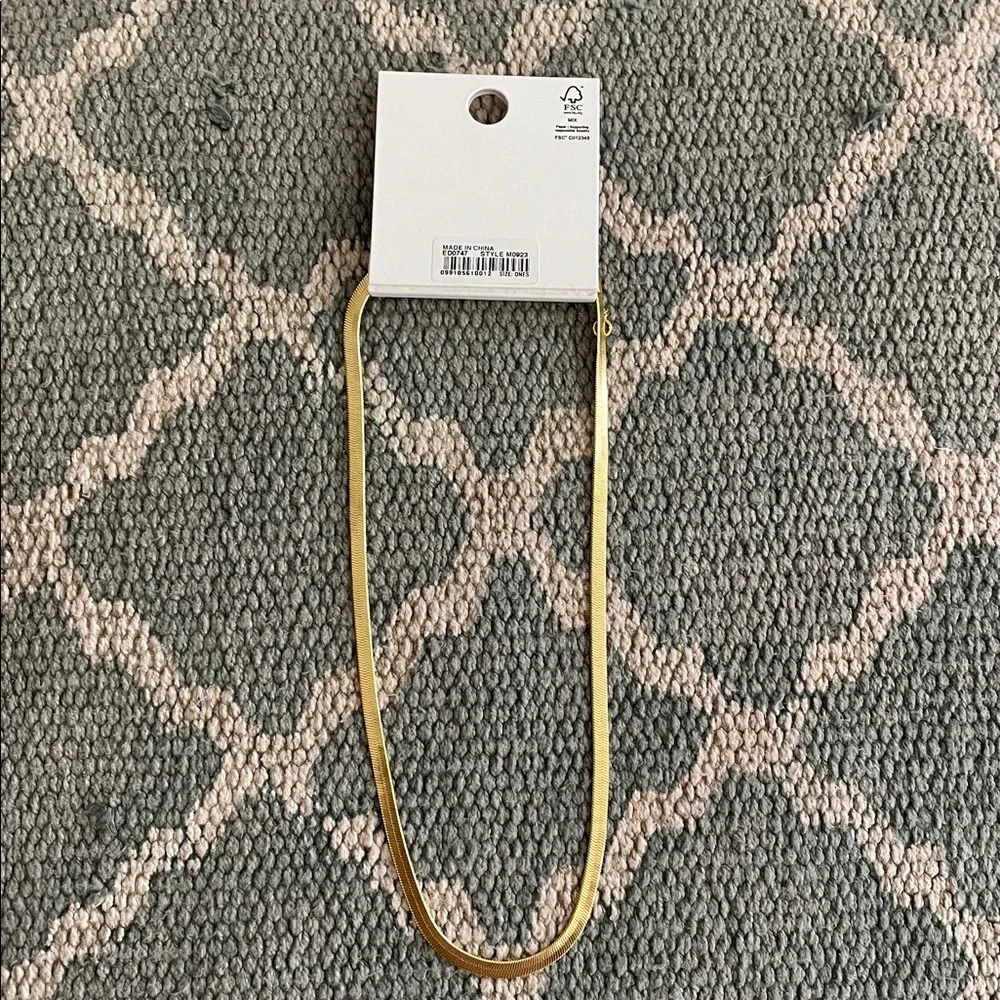 NWT Madewell Herringbone Chain Necklace - Picture 8 of 10
